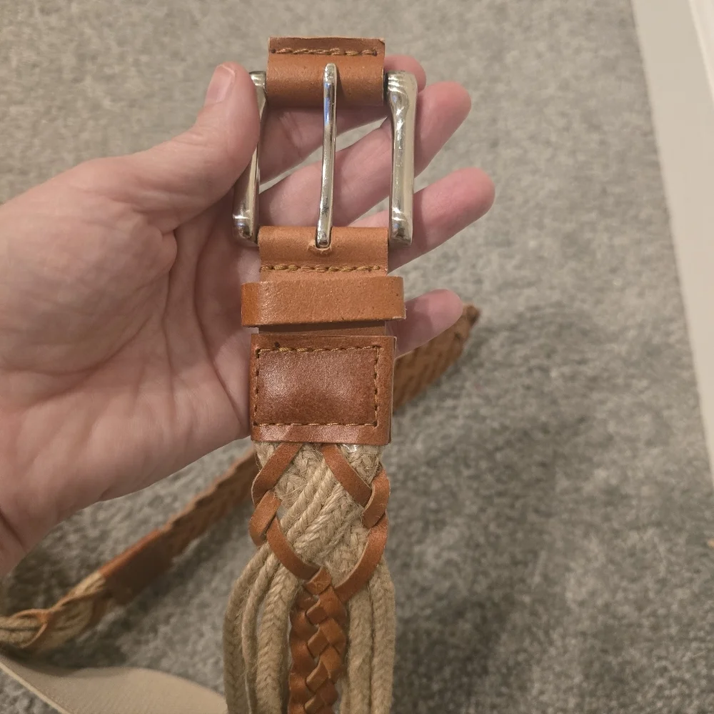 Boho Tan Rope Belt Y2K 80's Vibes Stretchy Band Statement Cottagecore